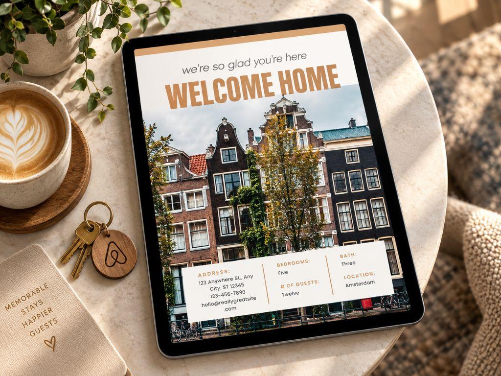 Welcome Home Airbnb Guest Welcome Sign Template