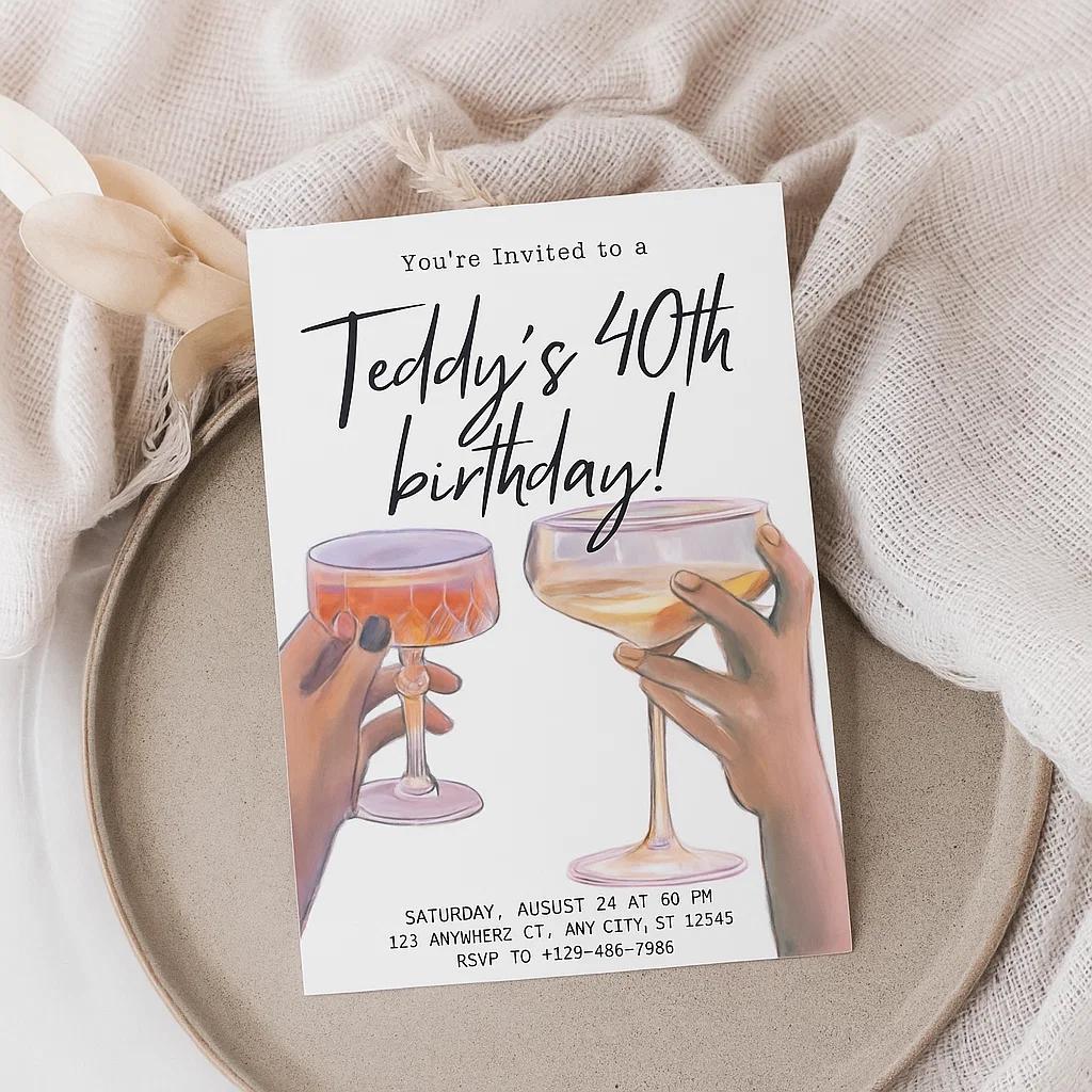 Celebrate Teddy’s 40th Birthday in Style – A Night of Cocktails, Cheers, and Unforgettable Memories Await