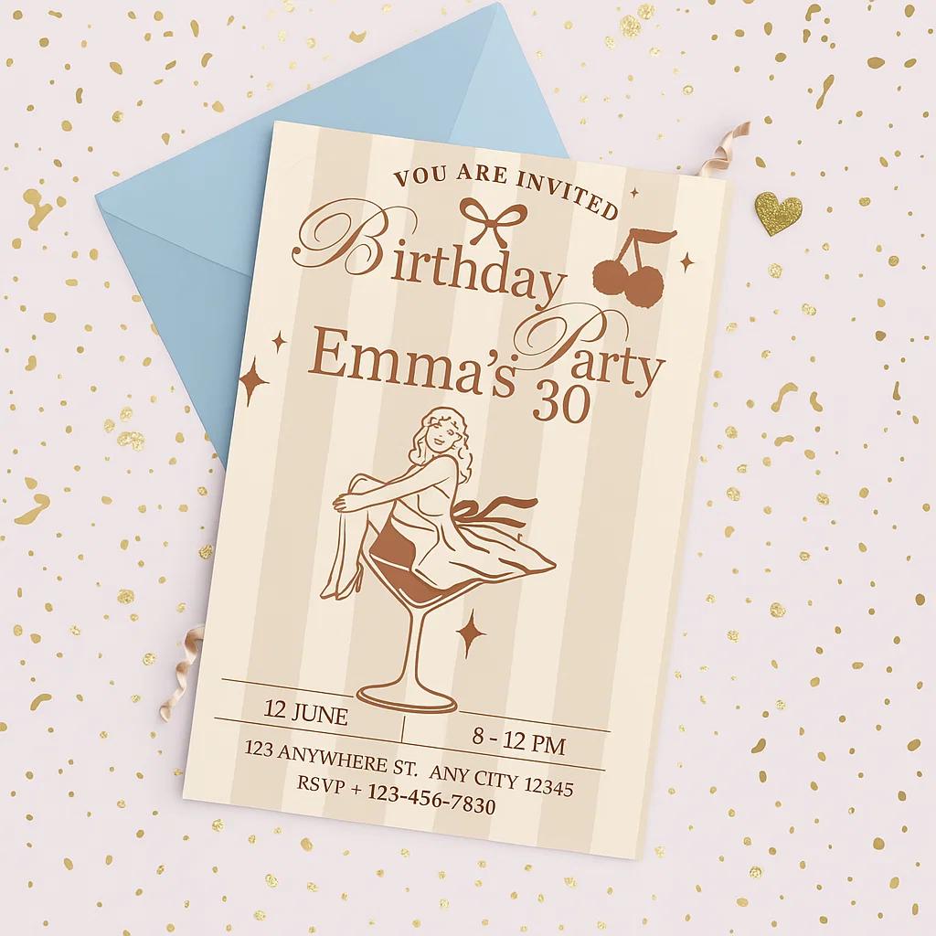 Celebrate Emma’s 30th Birthday in Style – Join Us for an Elegant Evening of Fun, Laughter, and Memories