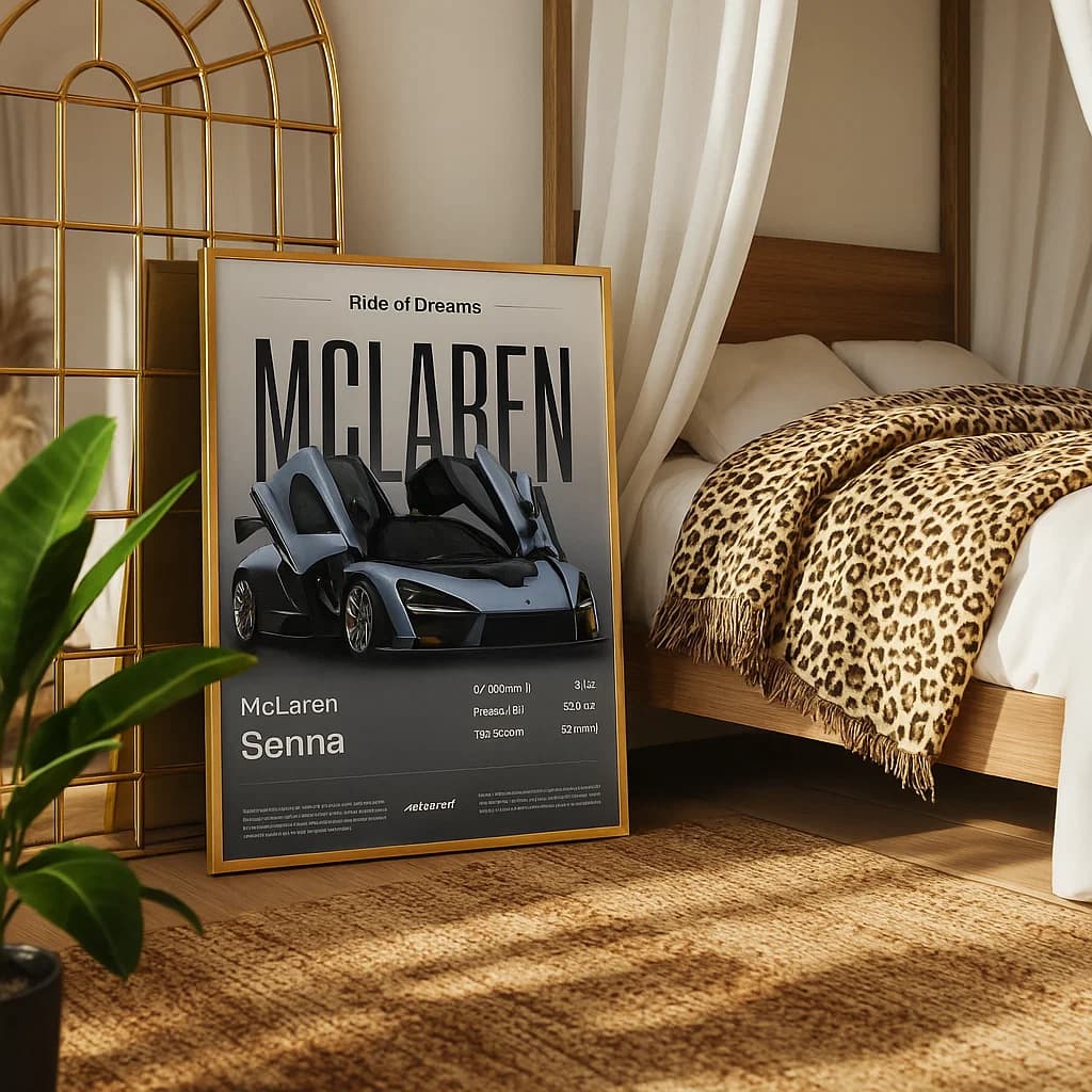McLaren Wall Poster – Digital Download | High-Resolution Supercar Art Print for Home, Office, Garage, or Man Cave Decor