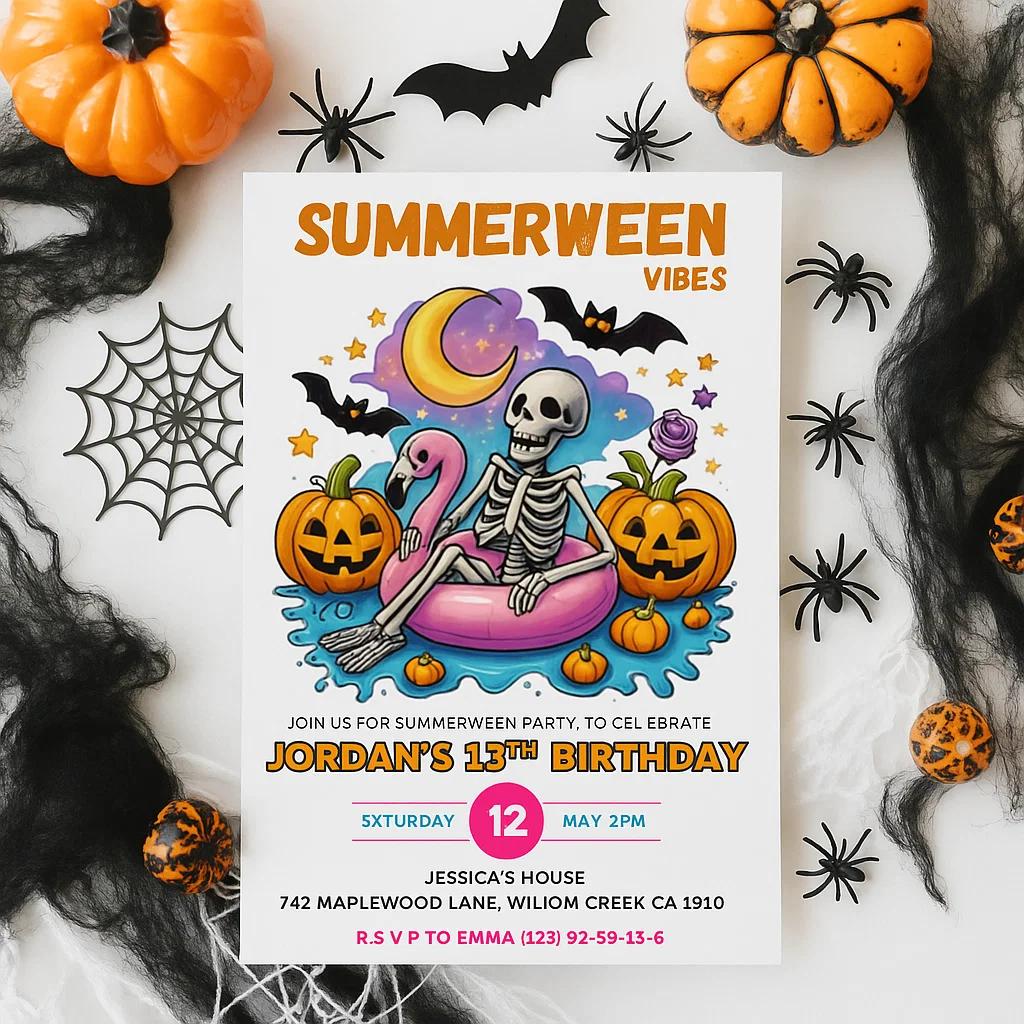 Get Ready for a Spooky Summerween Celebration! Jordan's 13th Birthday Party
