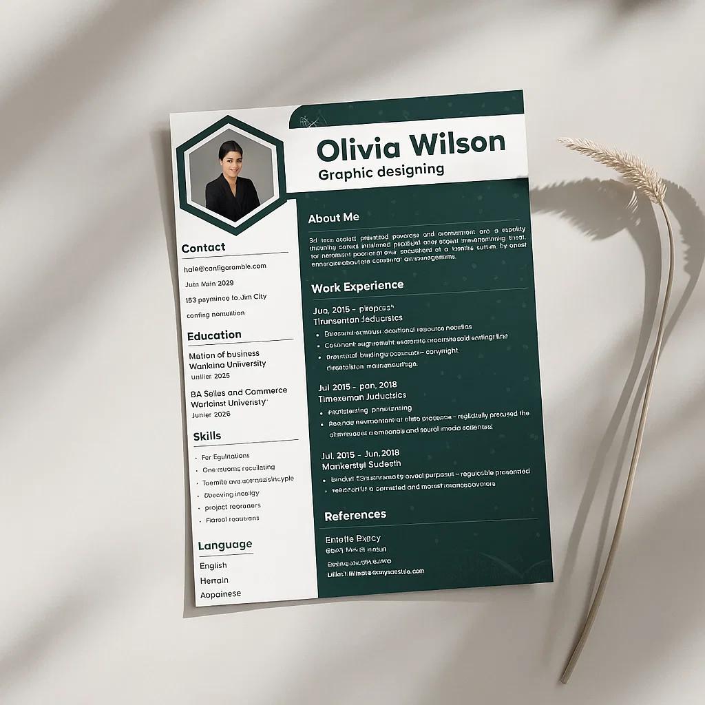 Olivia Wilson – Experienced Graphic Designer | Editable & Customizable Resume Template for Marketing, Brand Management, and Strategy