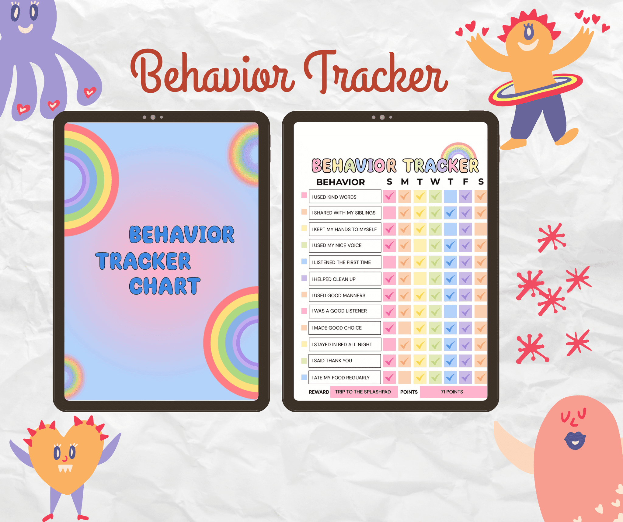 Little Star Behavior Tracker | One-Page Fun for Kids to Shine Bright!