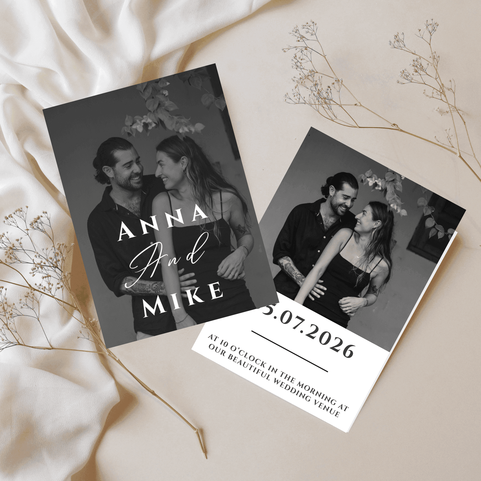 Elegant Wedding Invitation Video – Personalized & Customizable Digital Template for Sharing Your Special Day with Family, Friends & Loved Ones Online