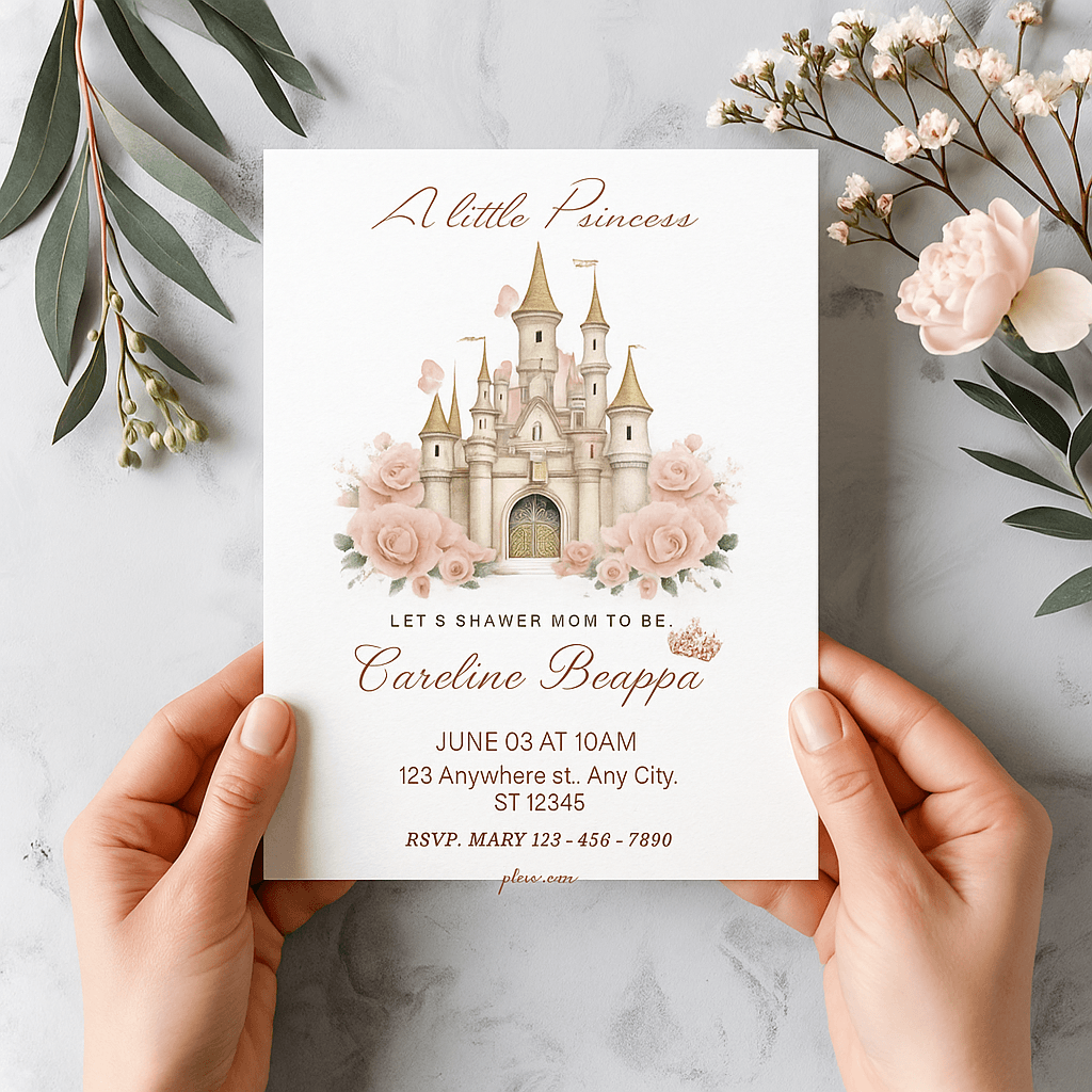 Elegant Floral Wedding Invitation Template – Editable in Canva, Printable, Customizable, Boho Rustic Design, Instant Download, Perfect for Brides