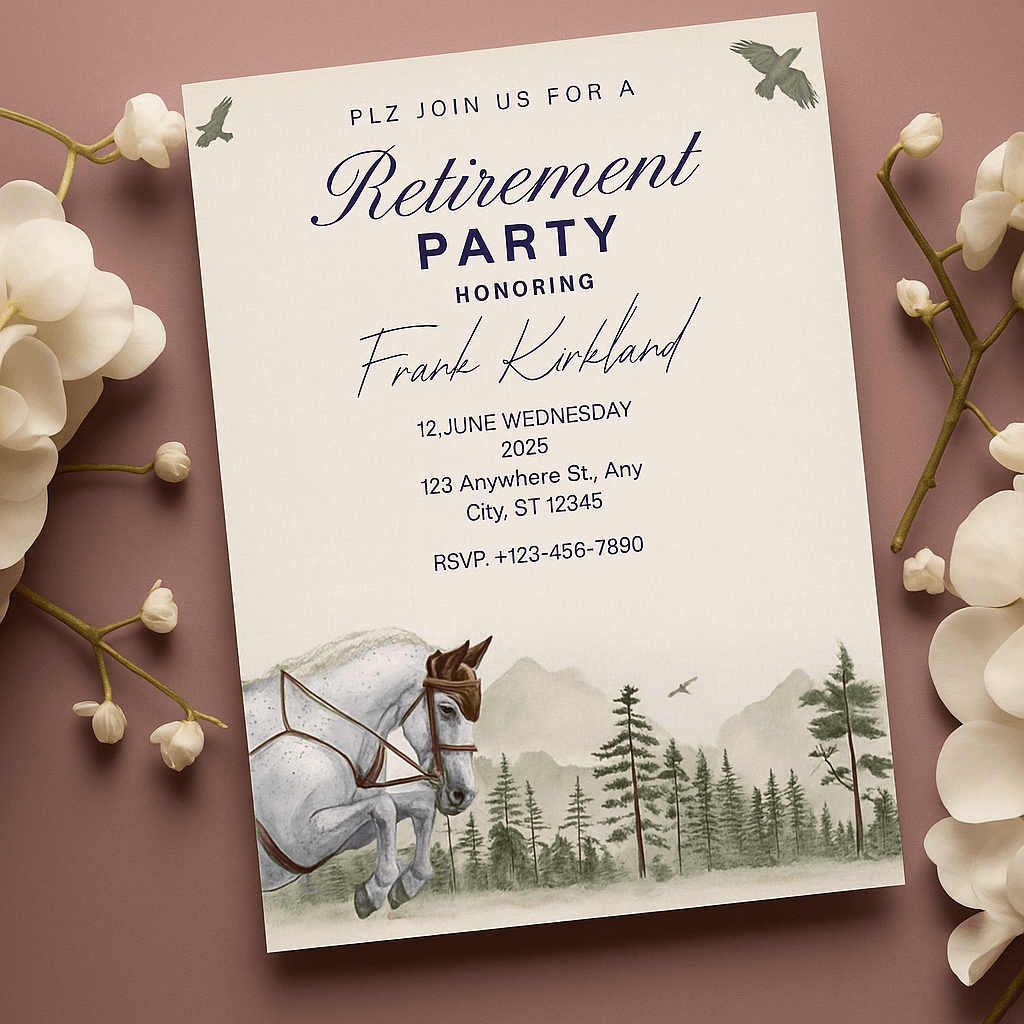 Retirement Party Invitation – Editable Canvas Template, Bold & Fun Design, Printable, Instant Download