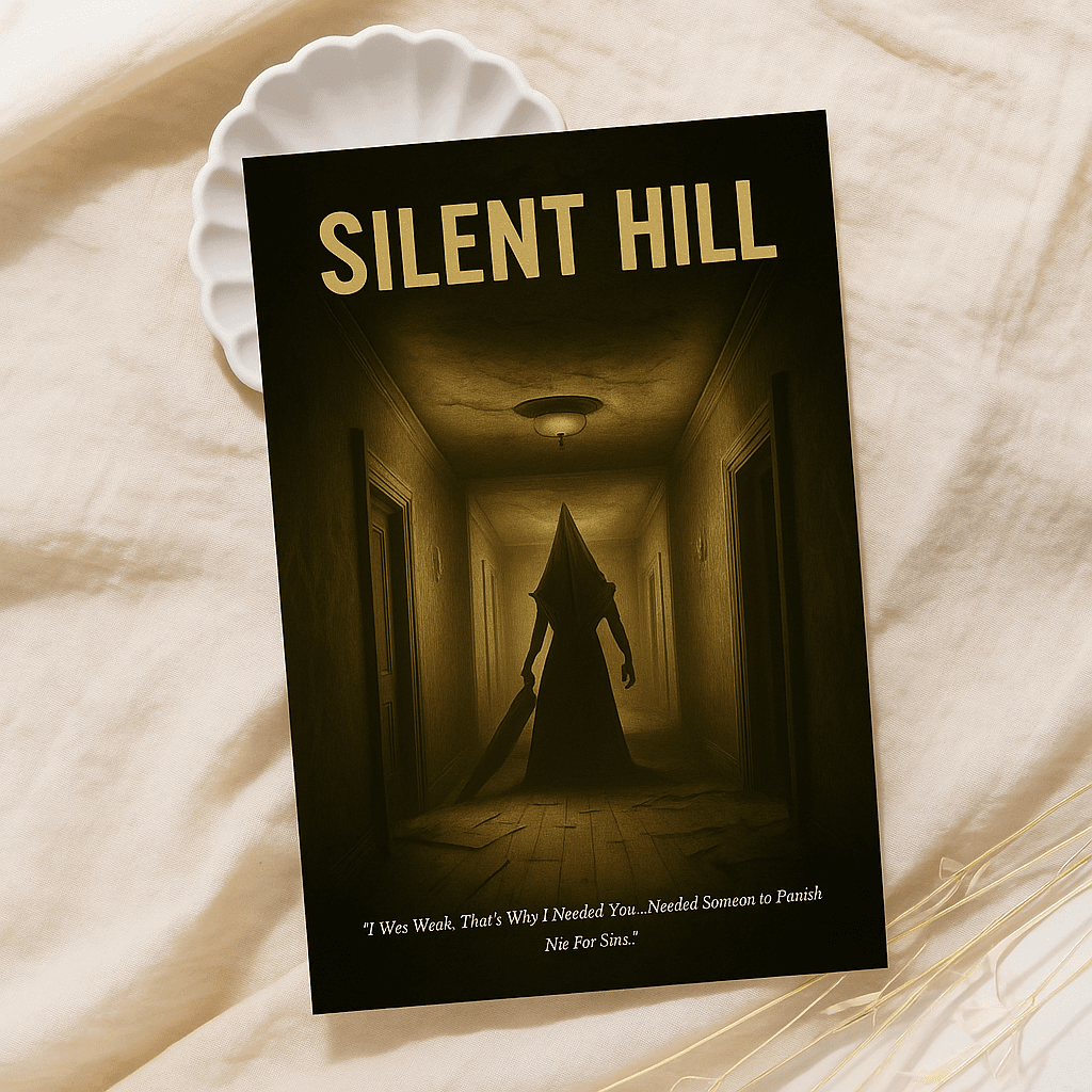 Silent Hill Halloween Poster – Editable Canva Template, Custom Horror Wall Art, Spooky Game Decor, Digital Download, Creepy Design