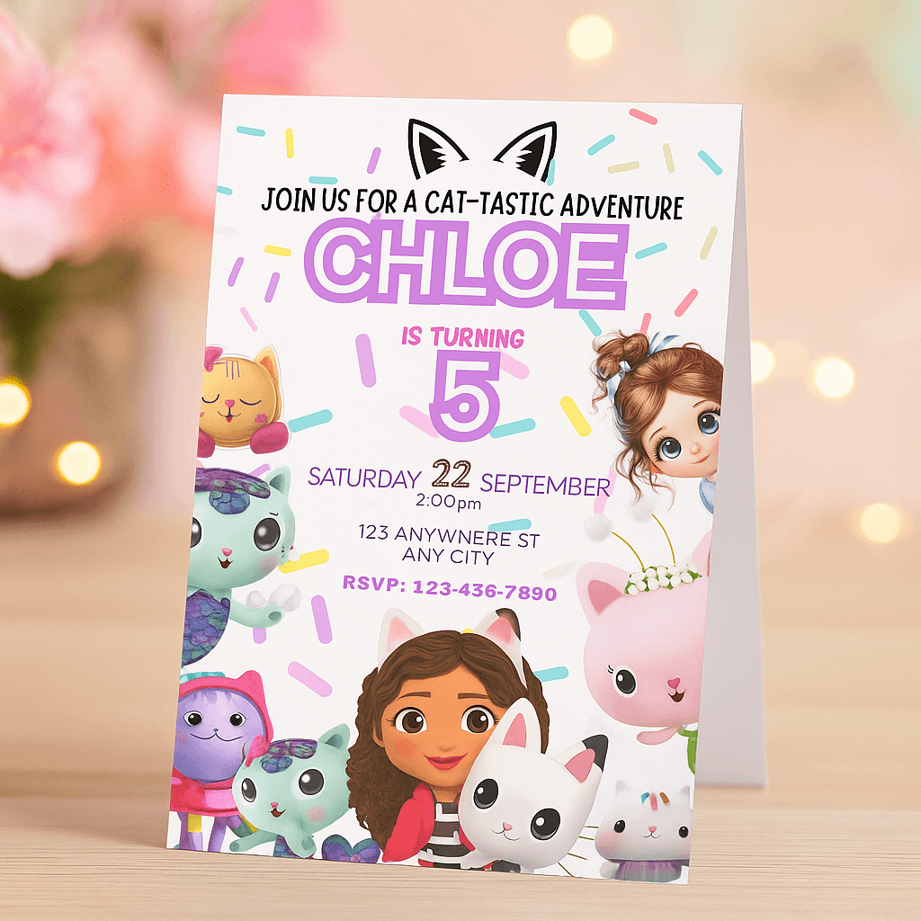 Chloe is Turning 5 Birthday Invitation Template – Editable & Printable Party Invite | Digital Kids Birthday Card | Instant Download