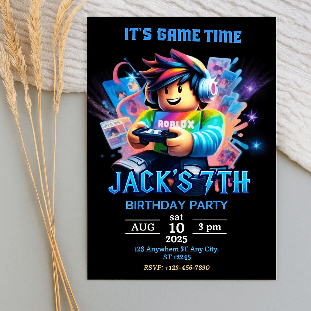 Jack is Turning 7 Birthday Invitation Template – Editable & Printable Party Invite | Digital Kids Birthday Card | Instant Download