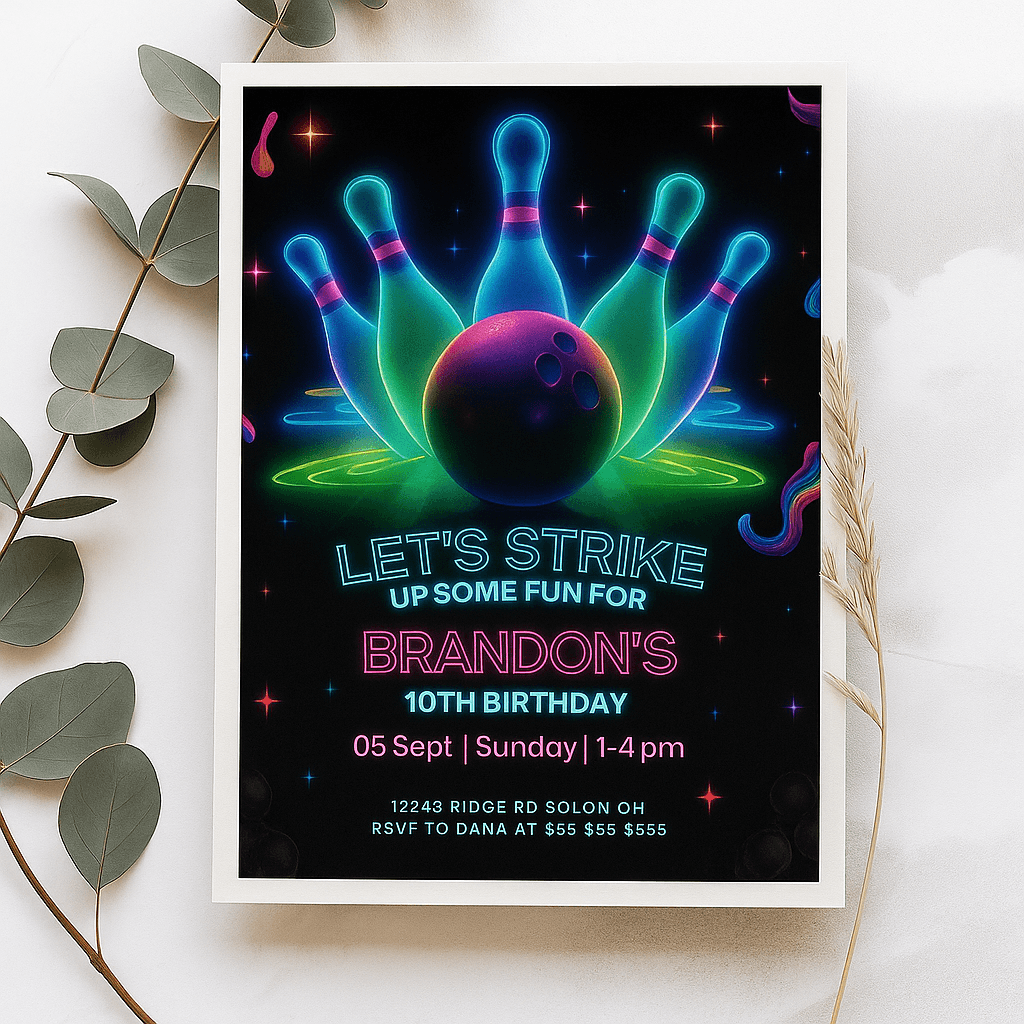 Brandon is Turning 10 Birthday Invitation Template – Editable & Printable Party Invite | Digital Kids Birthday Card | Instant Download