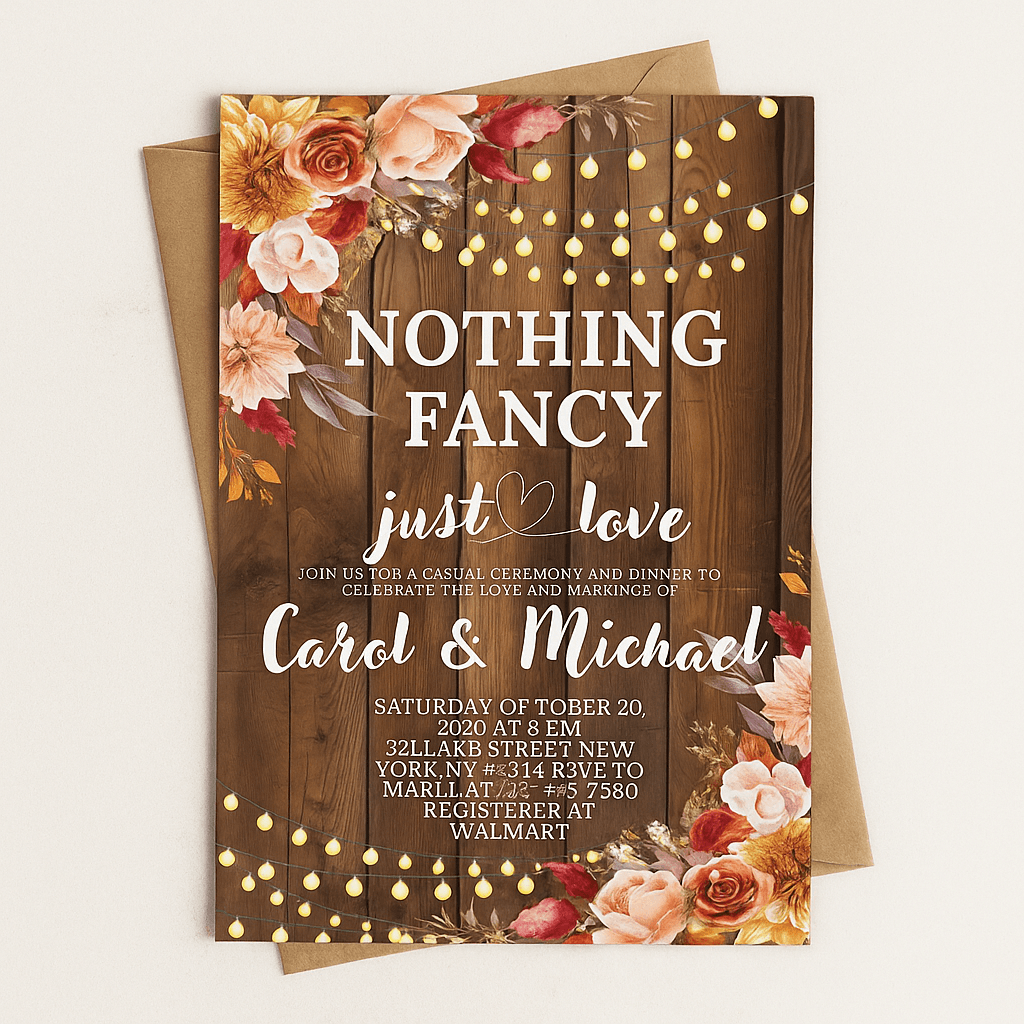 Elegant Wedding Invitation Template – Editable & Printable Digital Invite | Classic Wedding Card Design | Instant Download