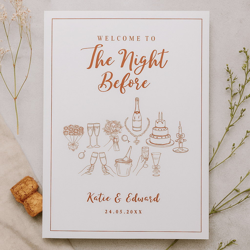 Wedding Menu Template – Editable & Printable Reception Food & Drink List | Instant Download