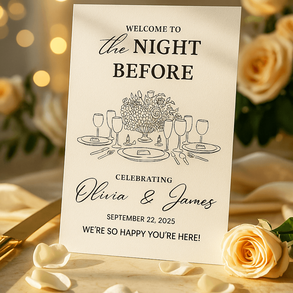 Wedding Wall Art Template – Elegant Editable Digital Print for Modern Ceremony, Reception, Engagement, and Anniversary Décor