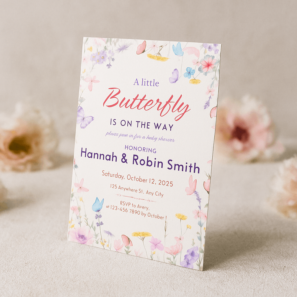 Editable Baby Shower Party Invitation Template – Custom Digital Invite for Baby Shower | Instant Download