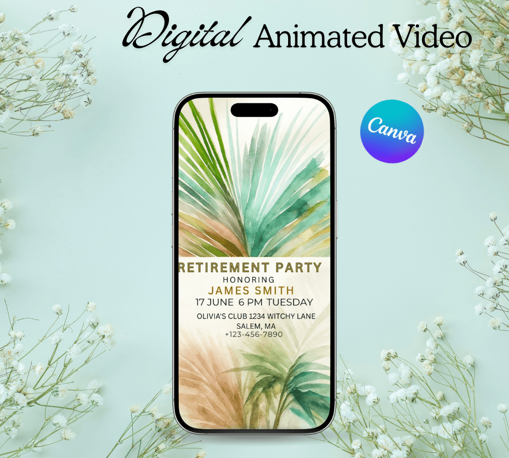 Retirement Party Invitation Template – Editable & Customizable Elegant, Modern, Farewell, Celebration, and Retirement Announcement Design