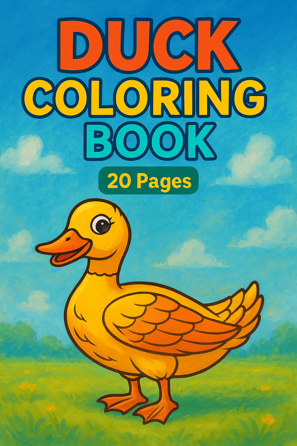 Duck Coloring Book - 20 Fun & Creative Pages for Kids and Adults