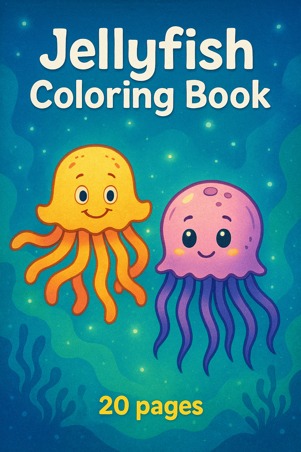 Jellyfish Coloring Book - 20 Mesmerizing Pages for Kids and Adults