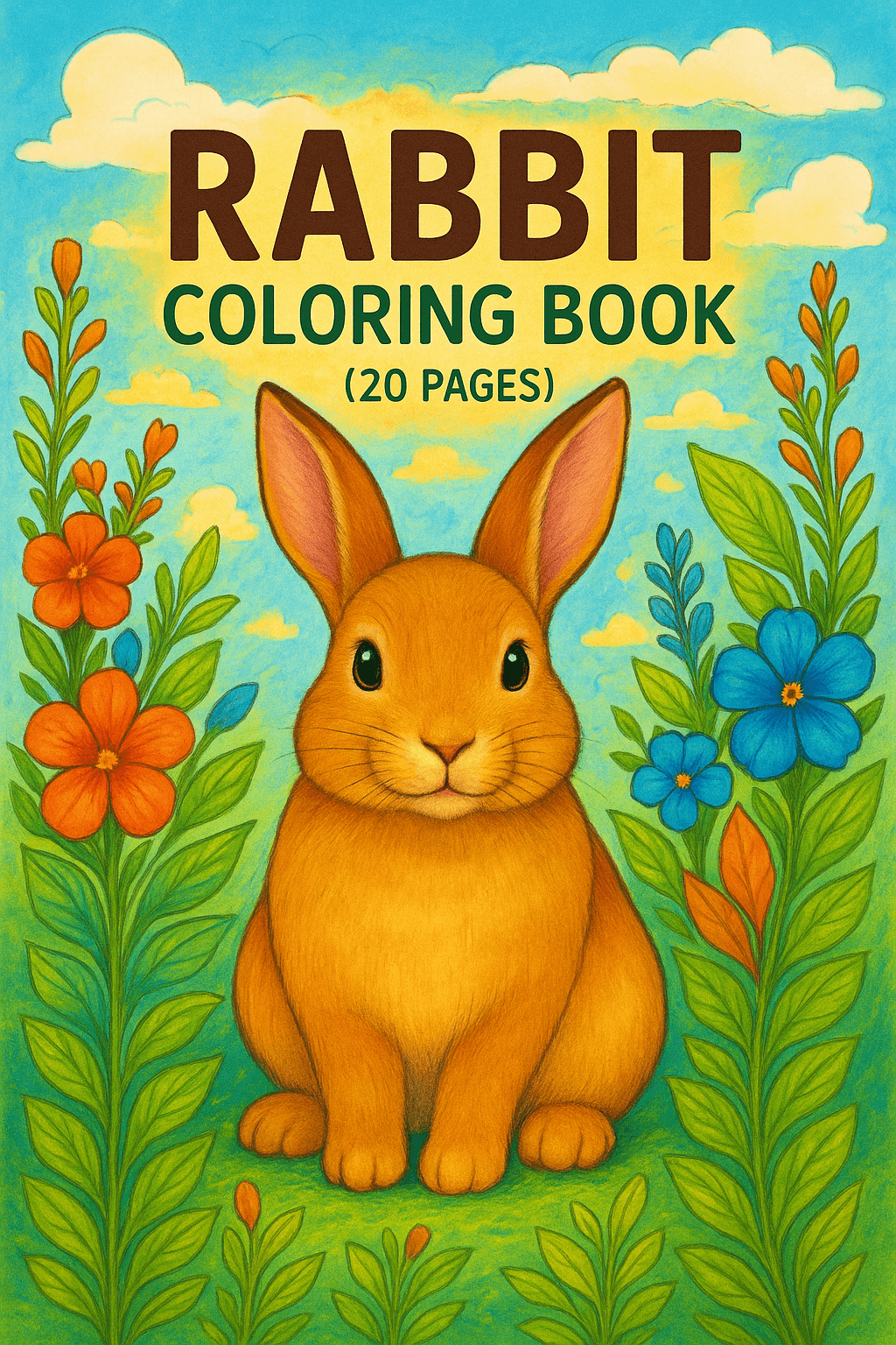 Rabbit Coloring Book (20 Pages) - Printable & Digital Coloring Fun